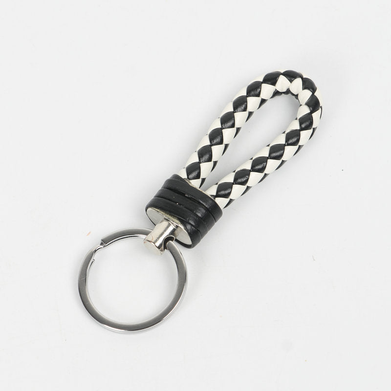 Wholesale Braided Color Leather Rope Keychain